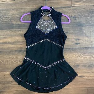 Figure skating or twirling competition dress w/ lots of Swarovski crystals 💎